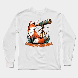 Foxy astronomy Long Sleeve T-Shirt